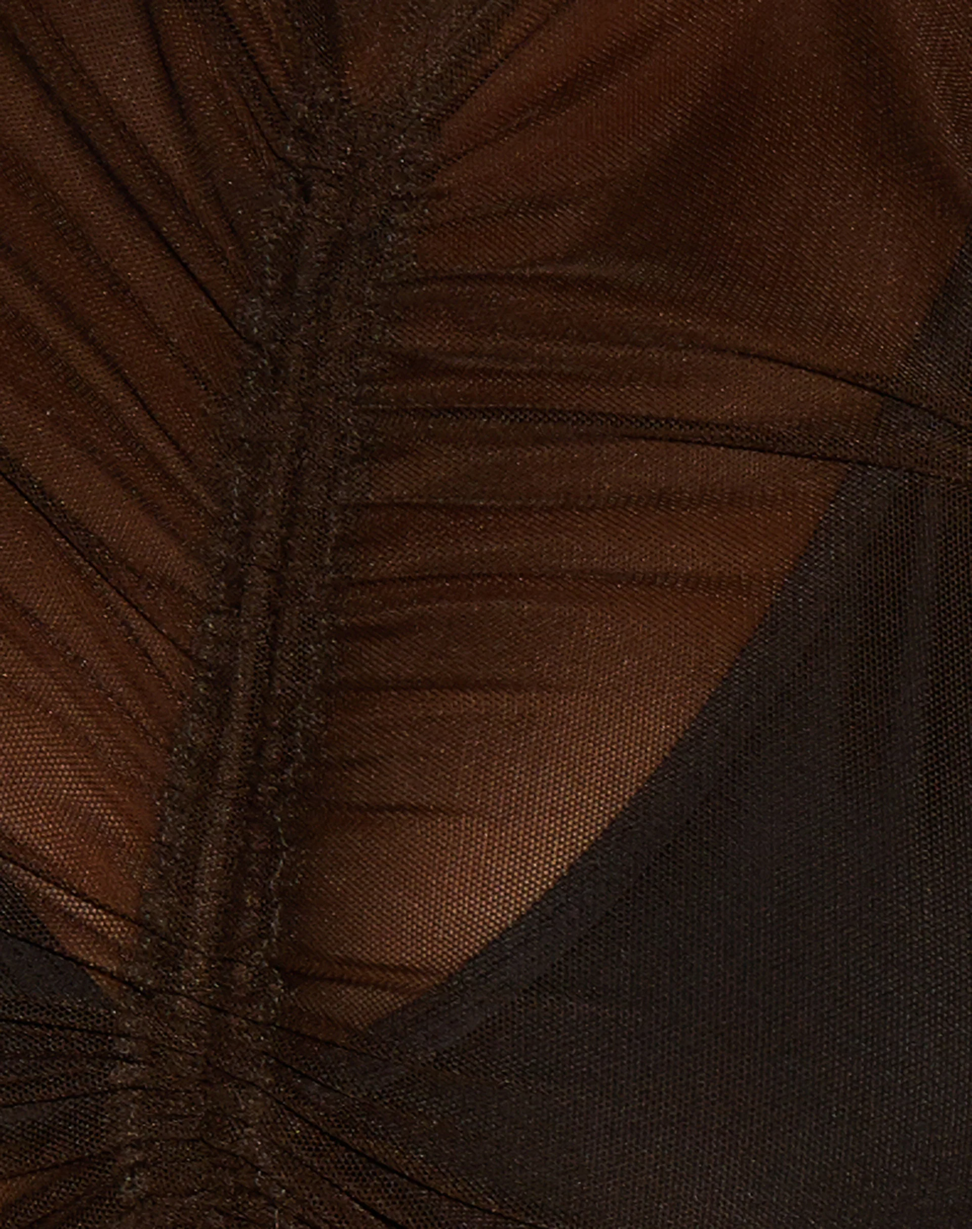 Sauja Crop Top in Mesh Chocolate - Image 6