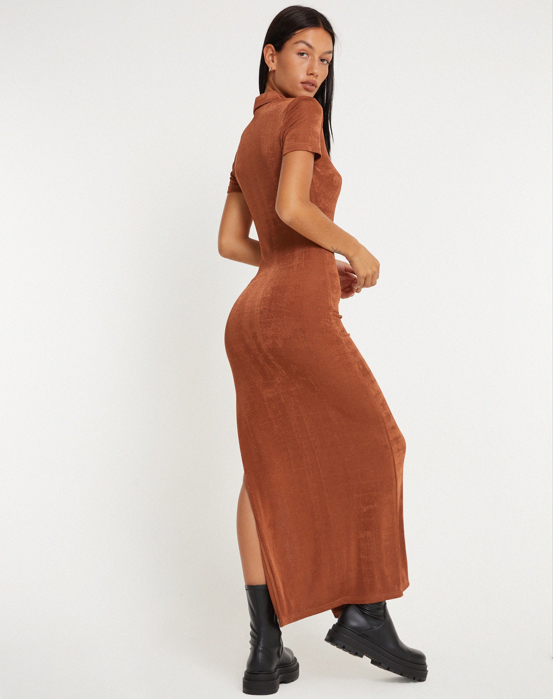 Savita Maxi Dress in Bronze - Image 4