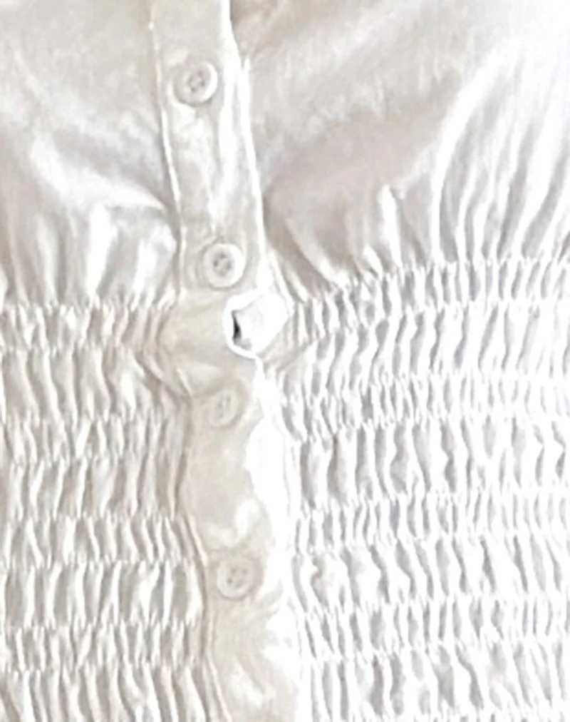 Sayake Ruched Top in White - Image 6