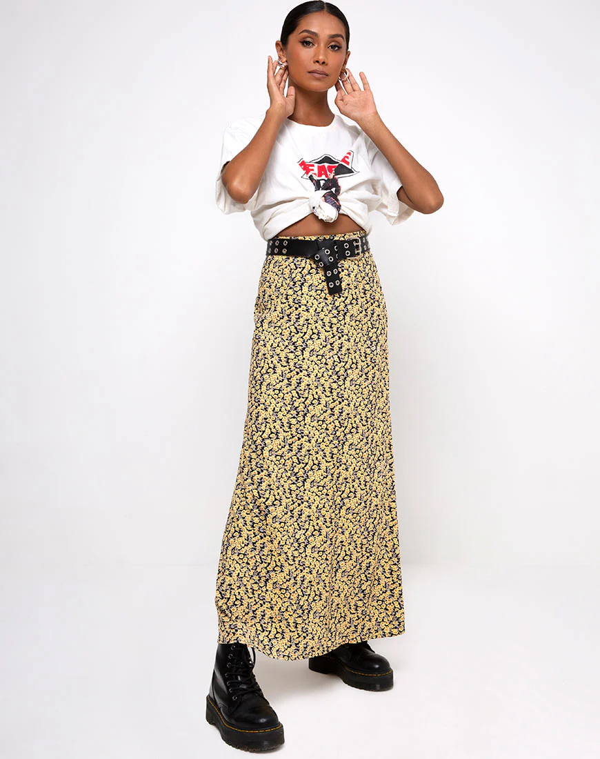 Sayan Skirt in Mini Bloom Yellow - Image 3