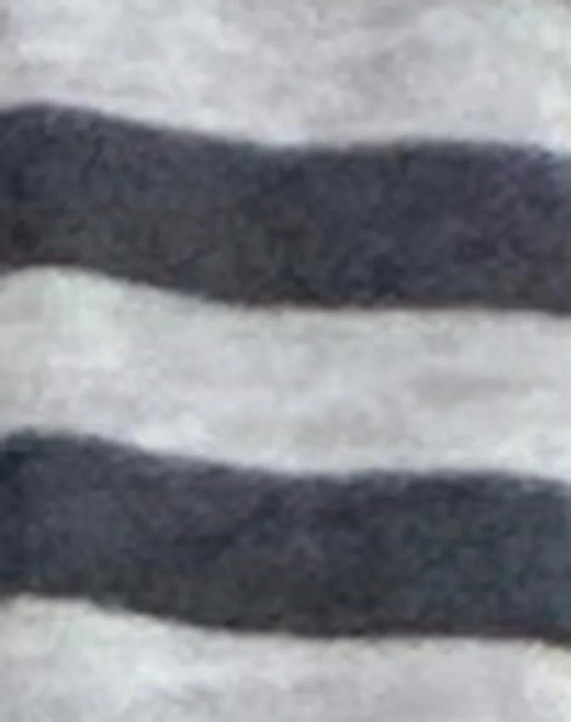 Skinny Scarf in Grey and Black Stripe - Image 5