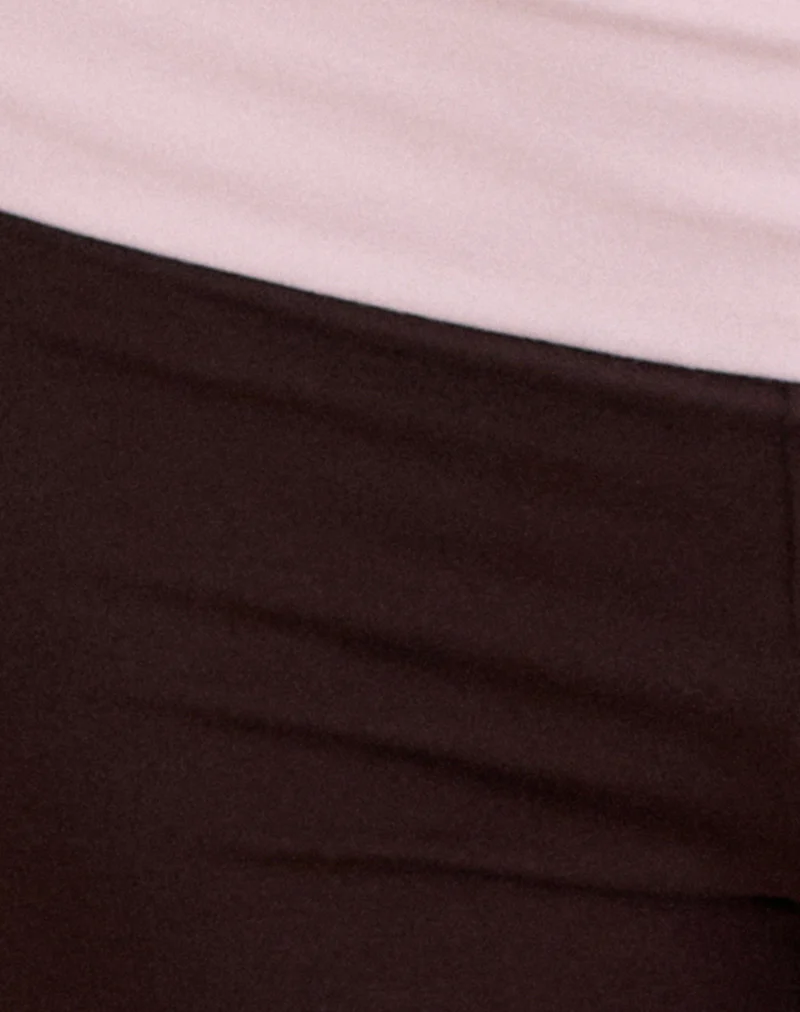 Sea Foldover Short in Bitter Chocolate and Light Pink - Image 6