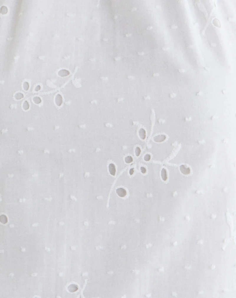 Sedona Halterneck Top in Broderie White - Image 7