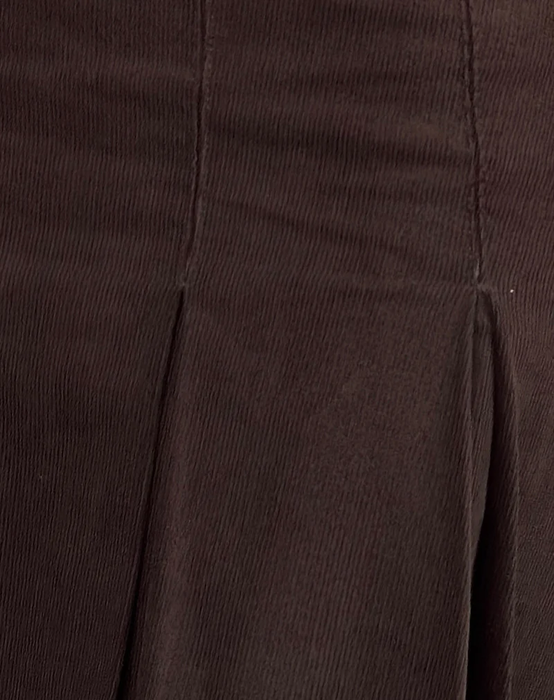 Sejuani Cord Mini Skirt in Bitter Chocolate Brown - Image 7