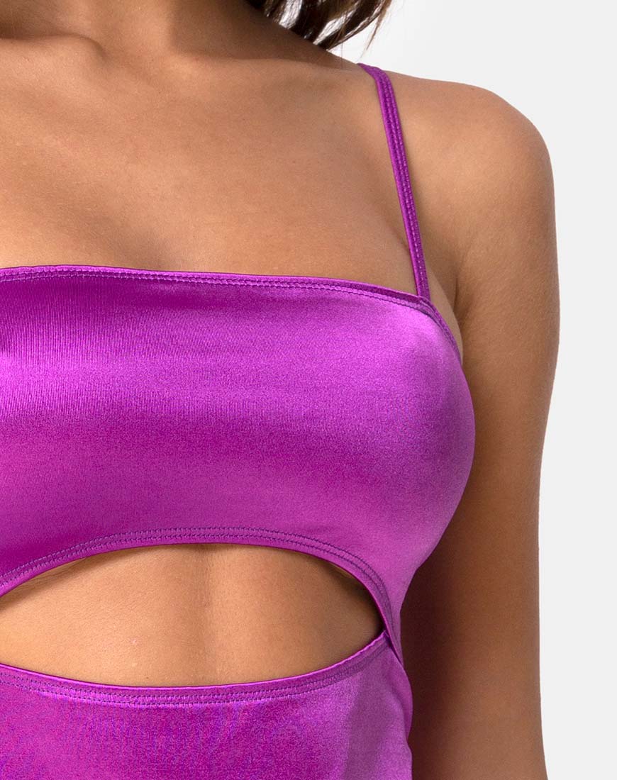 Sekka Dress in Satin Violet - Image 5
