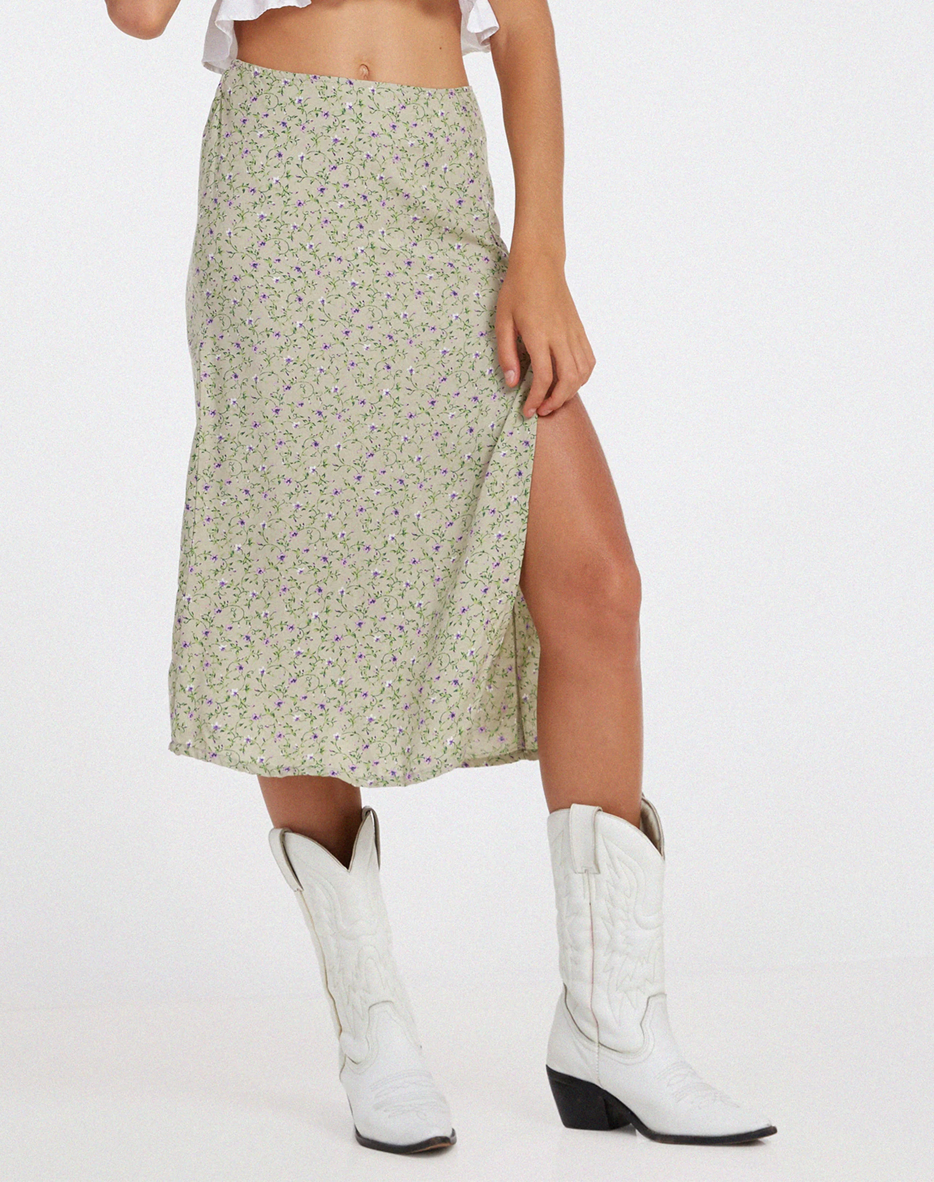 Seko Midi Skirt in Parma Violet - Image 2