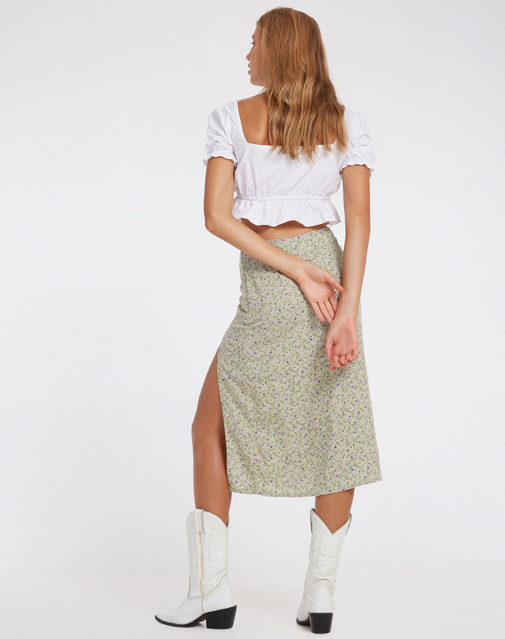 Seko Midi Skirt in Parma Violet - Image 3