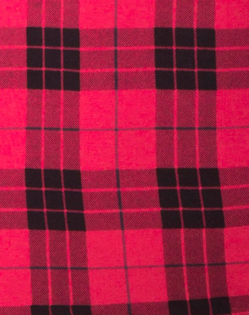Selah Dress in Winter Plaid Red / Black - Image 8