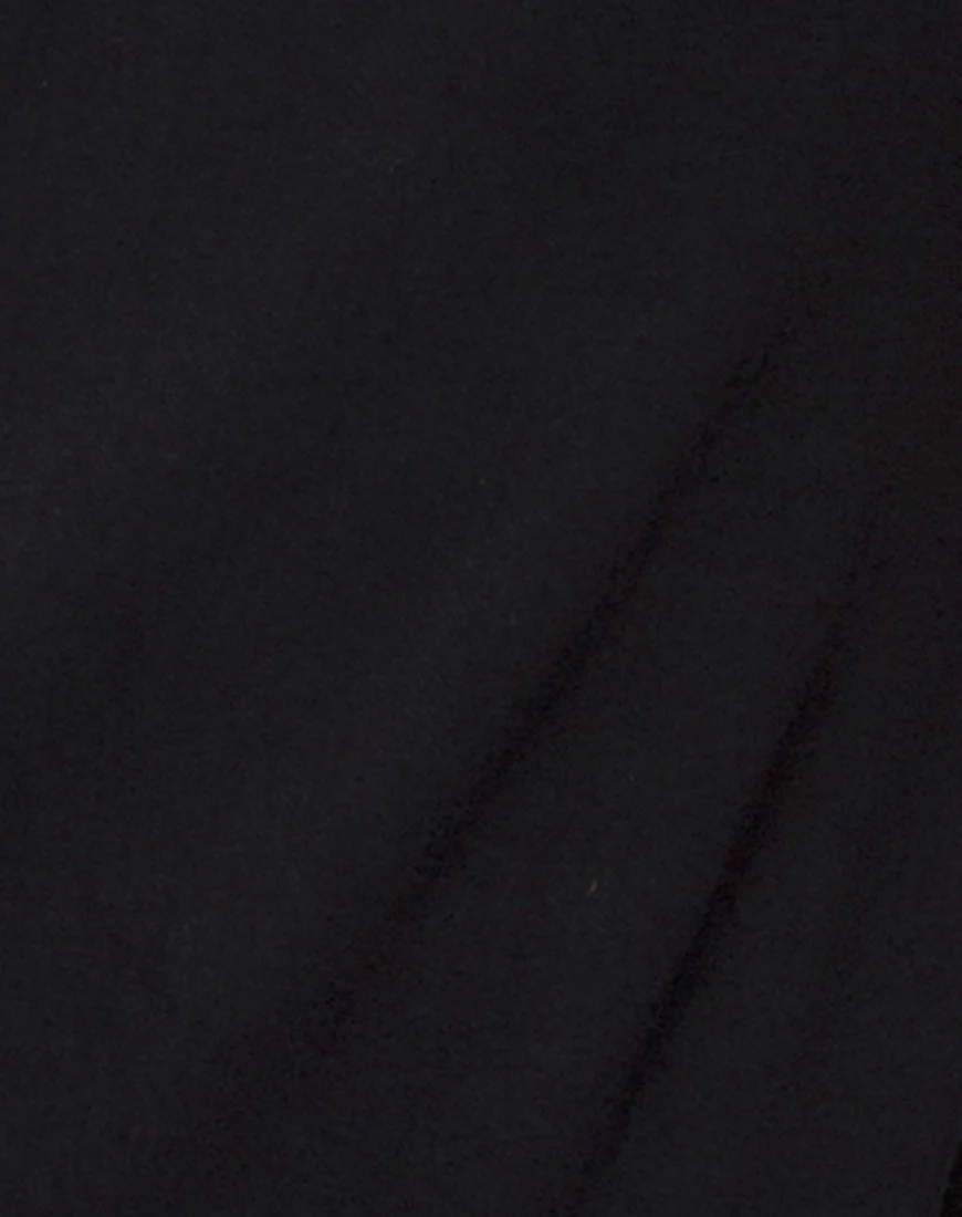 Seldas Bodycon Dress in Black Clasp Gold - Image 8