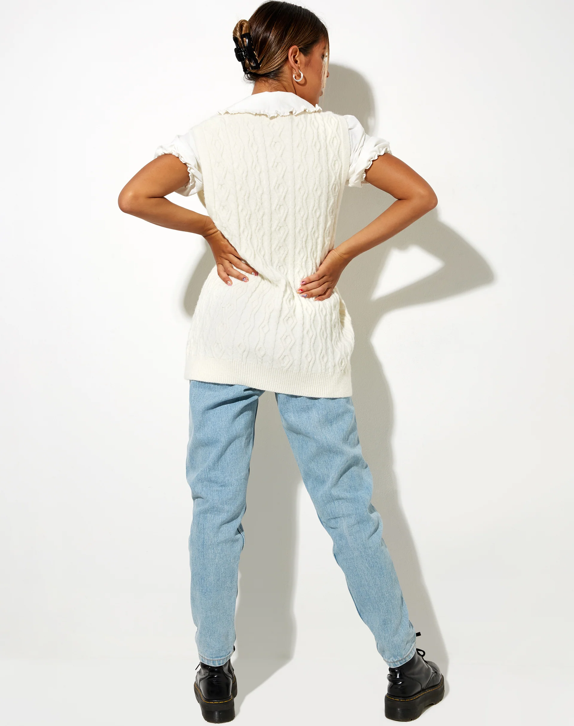 Selvi Cardi in Knit Ivory - Image 5
