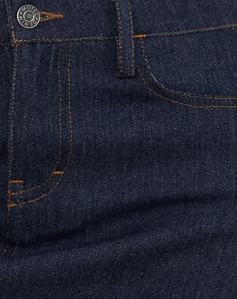Sementara Mini Skirt in Denim Indigo - Image 6