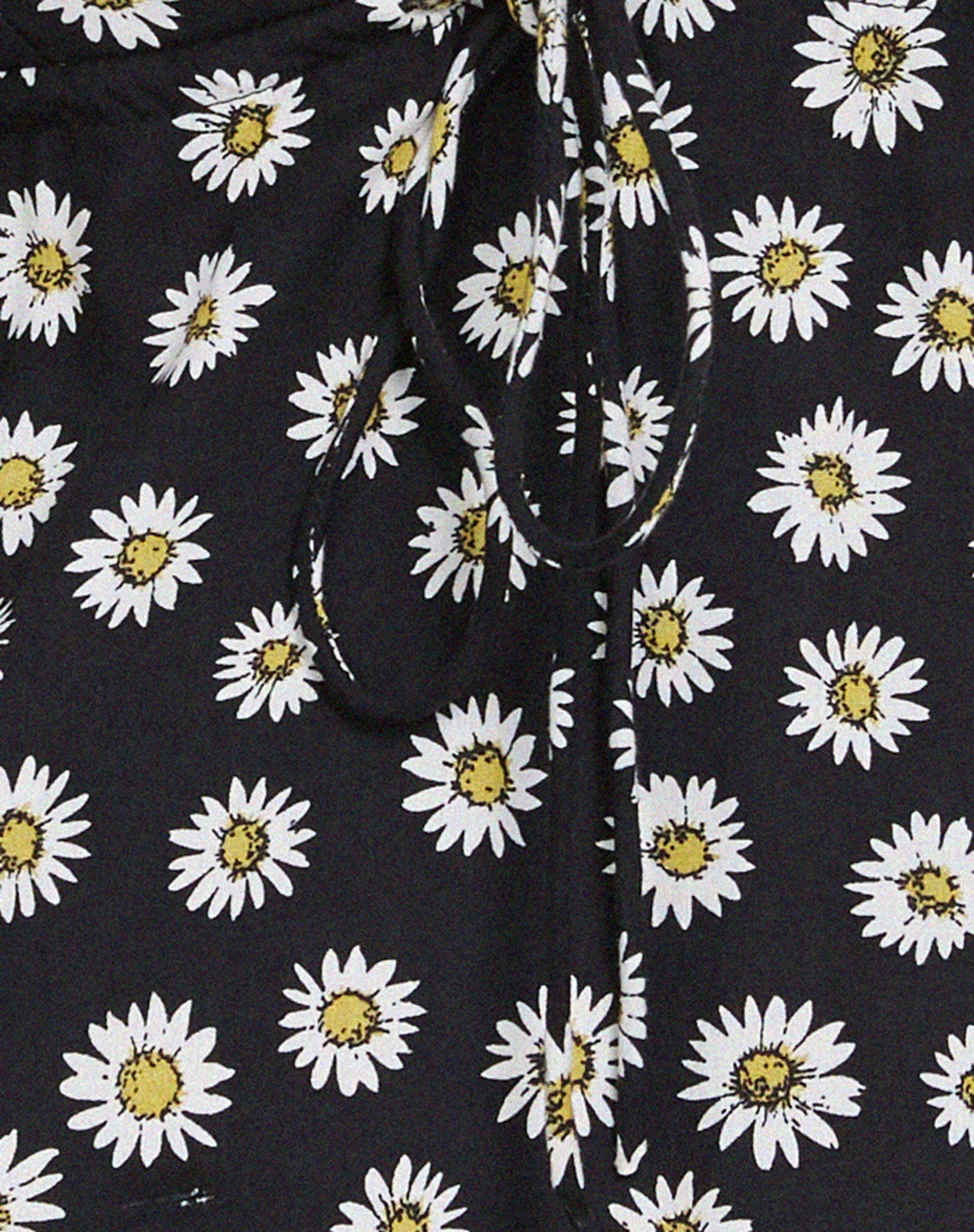 Senora Mini Dress in Grunge Daisy Black - Image 5