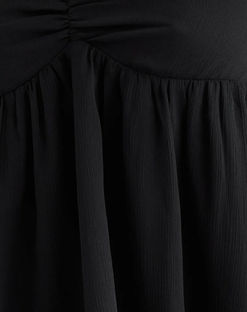 Setsuko Bandeau Longline Top in Black - Image 6