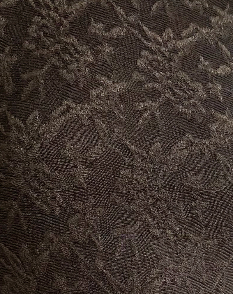 Sevila Dress in Jacquard Knit Dark Brown - Image 6