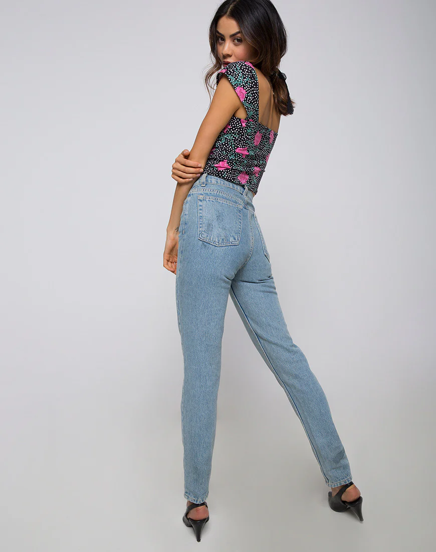 Seville Crop Top in Paradise Polka - Image 4