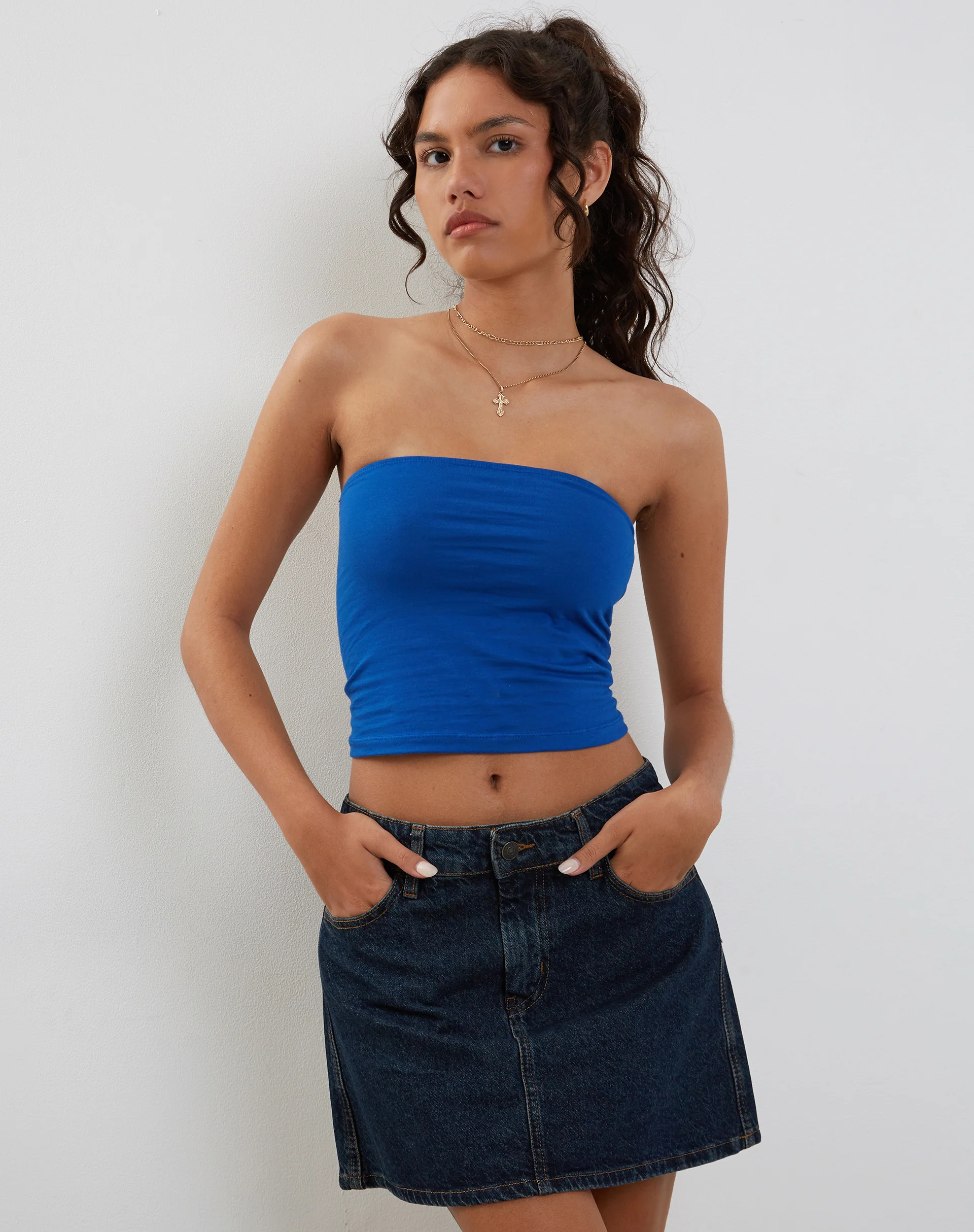 Shae Bandeau Top in Cobalt - Image 4