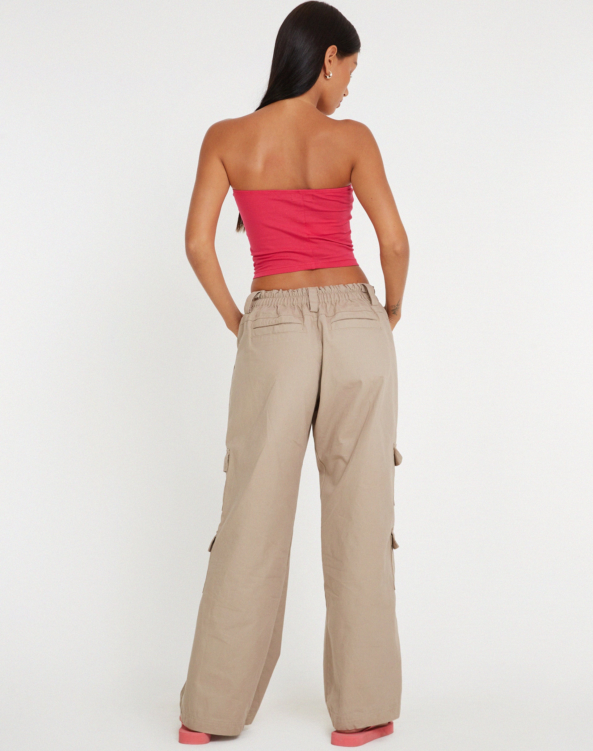 Shae Bandeau Top in Fuschia Pink - Image 4