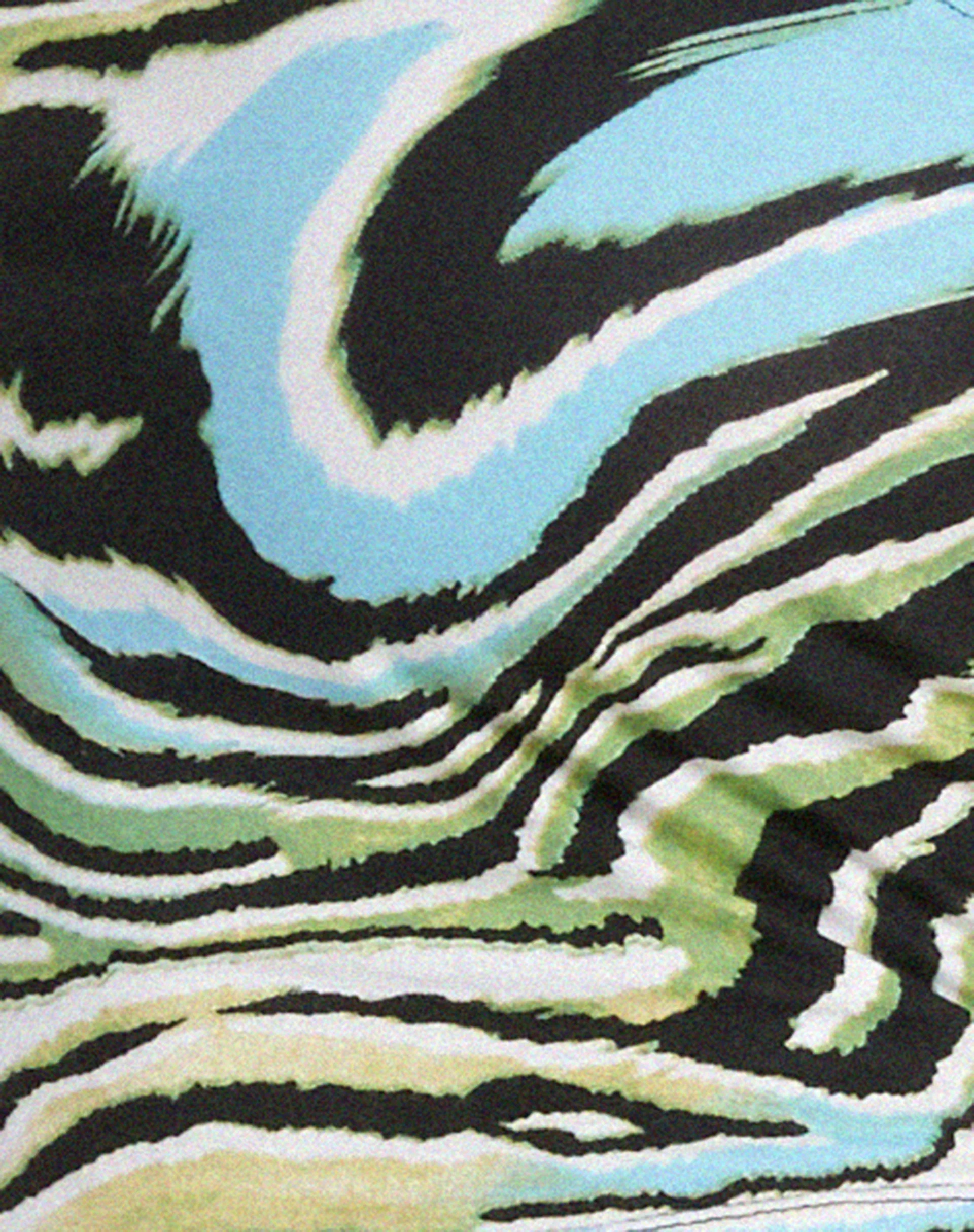 Shae Bandeau Top in Warped Zebra Blue - Image 7
