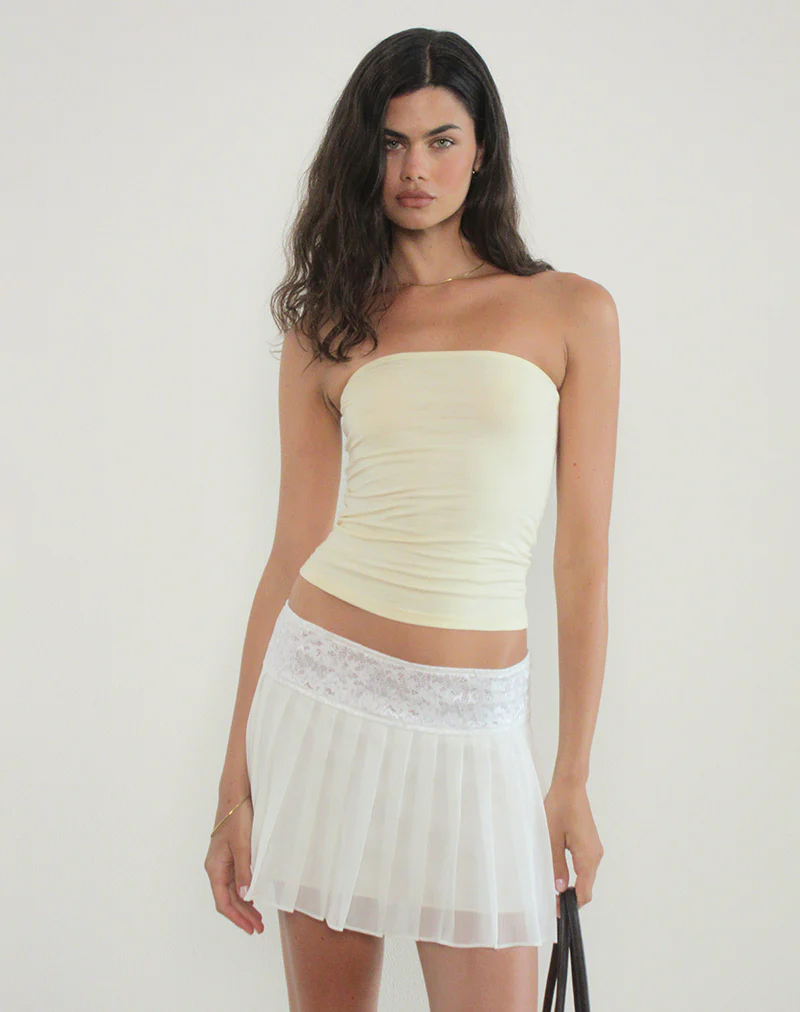 Shaelo Bandeau Top in Buttermilk - Image 2