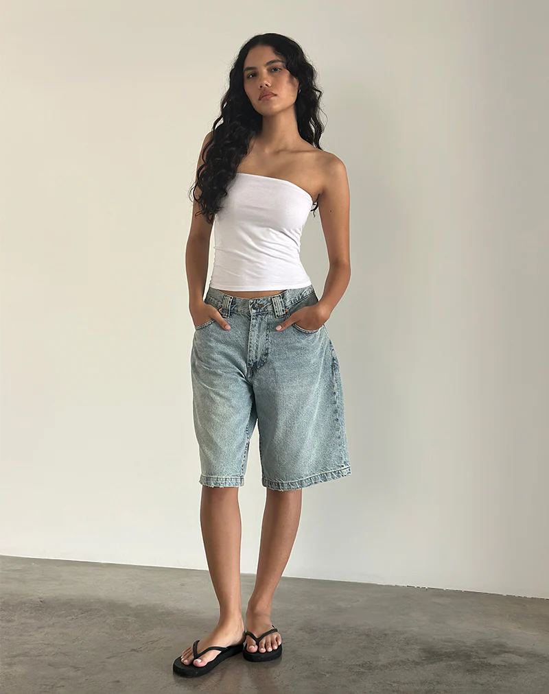 Shaelo Bandeau Top in White - Image 2