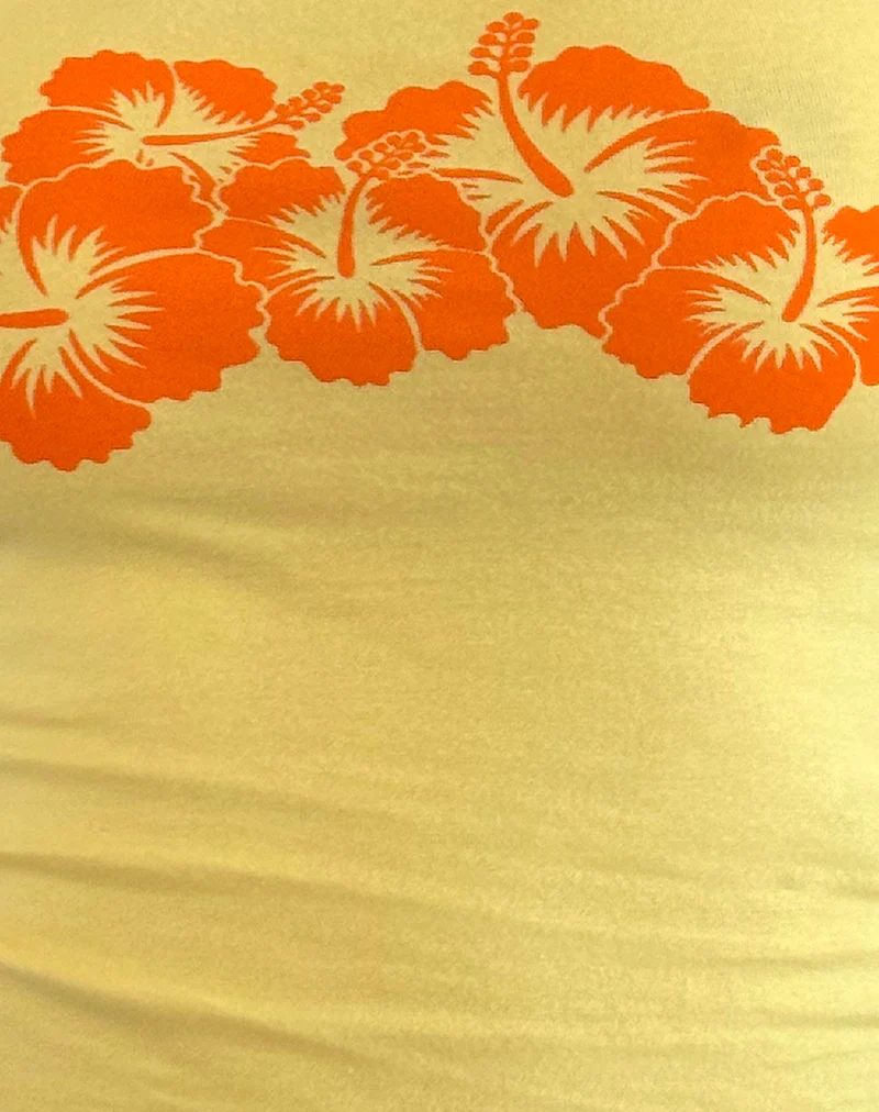 Shaelo Bandeau Top in Lemonade Orange Hisbiscus - Image 5