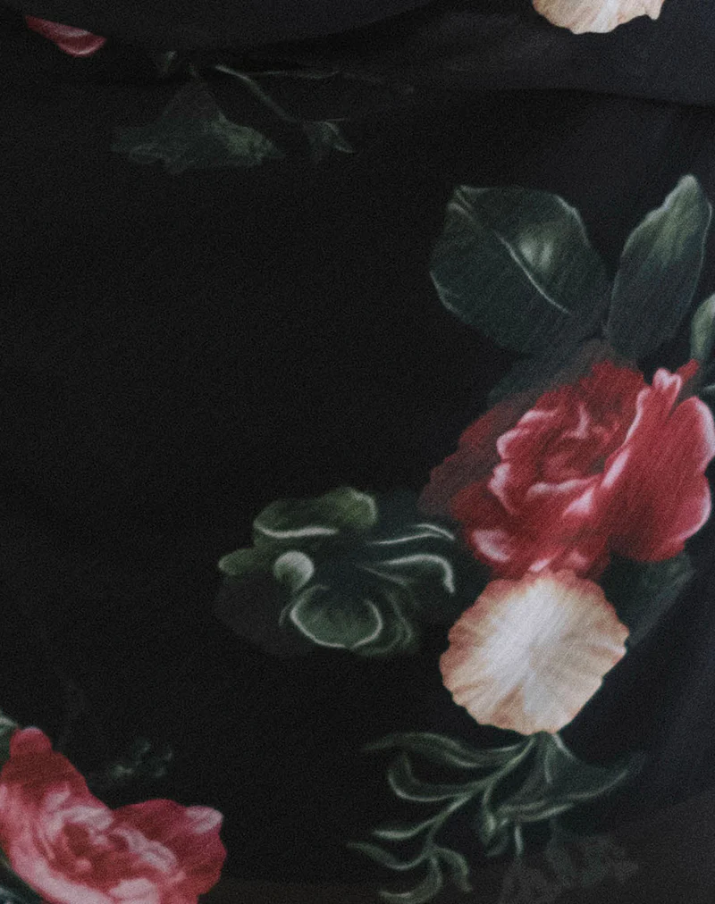 Shahira Top in Renaissance Rose Black - Image 6