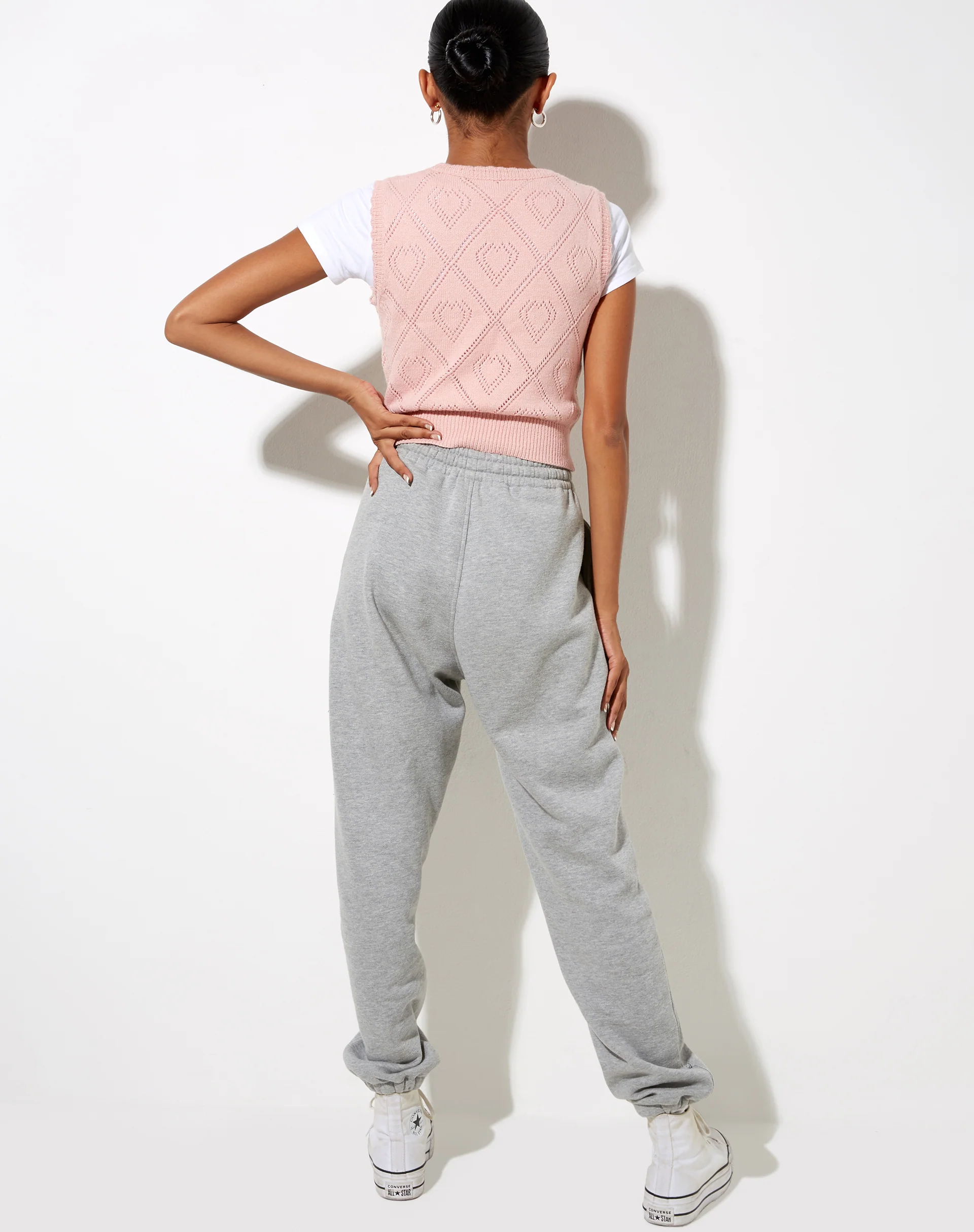 Shala Tank Top in Diamond and Heart Pink - Image 2