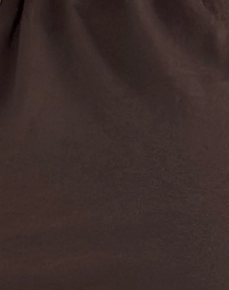 Shalas Halter Top in Jersey Bitter Chocolate - Image 7