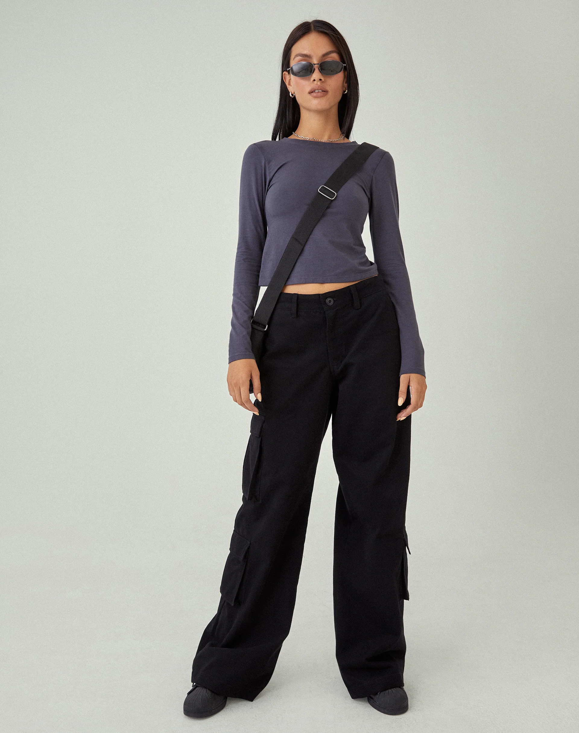 MOTEL X JACQUIE Shan Wide Leg Trouser in Black - Image 5