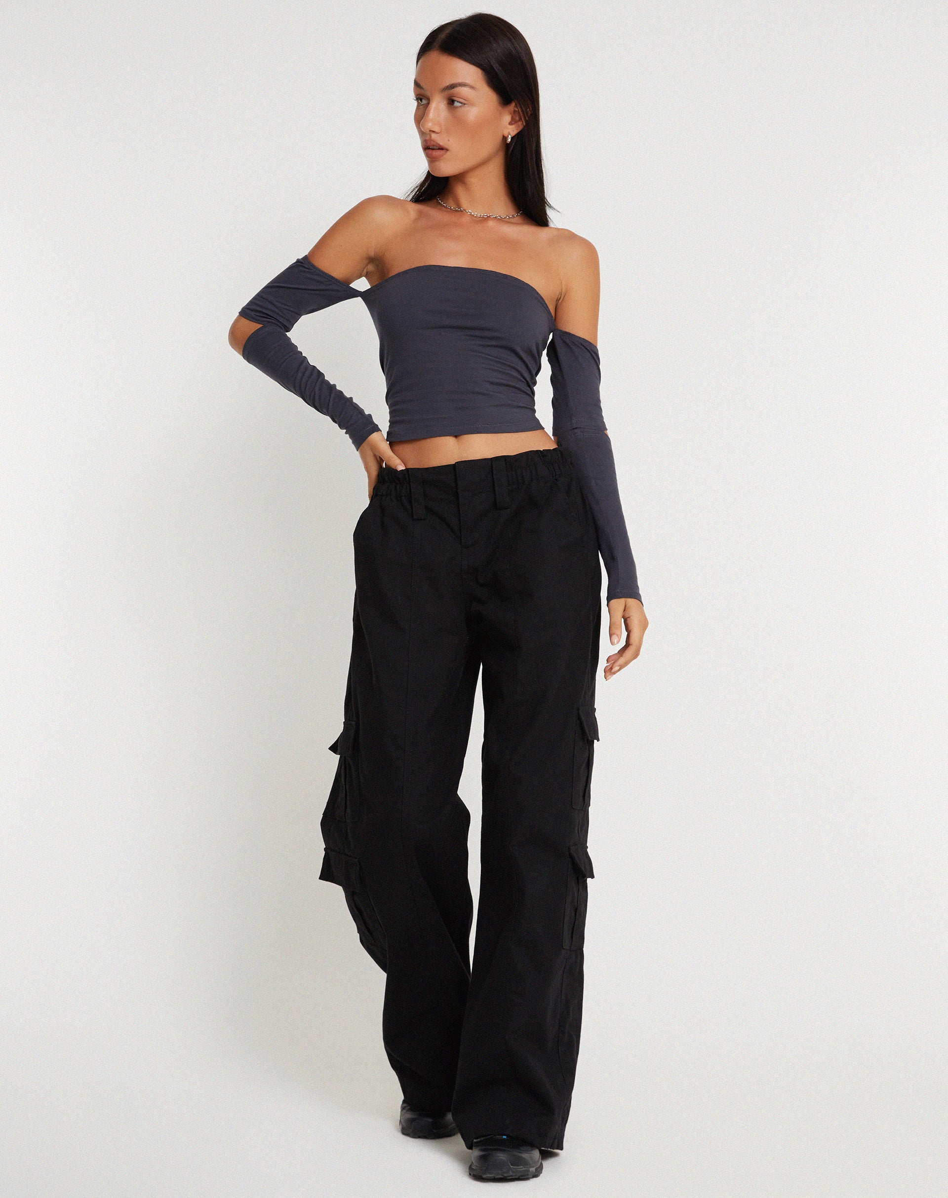 Shelbo Bardot Crop Top in Ocean Storm - Image 4