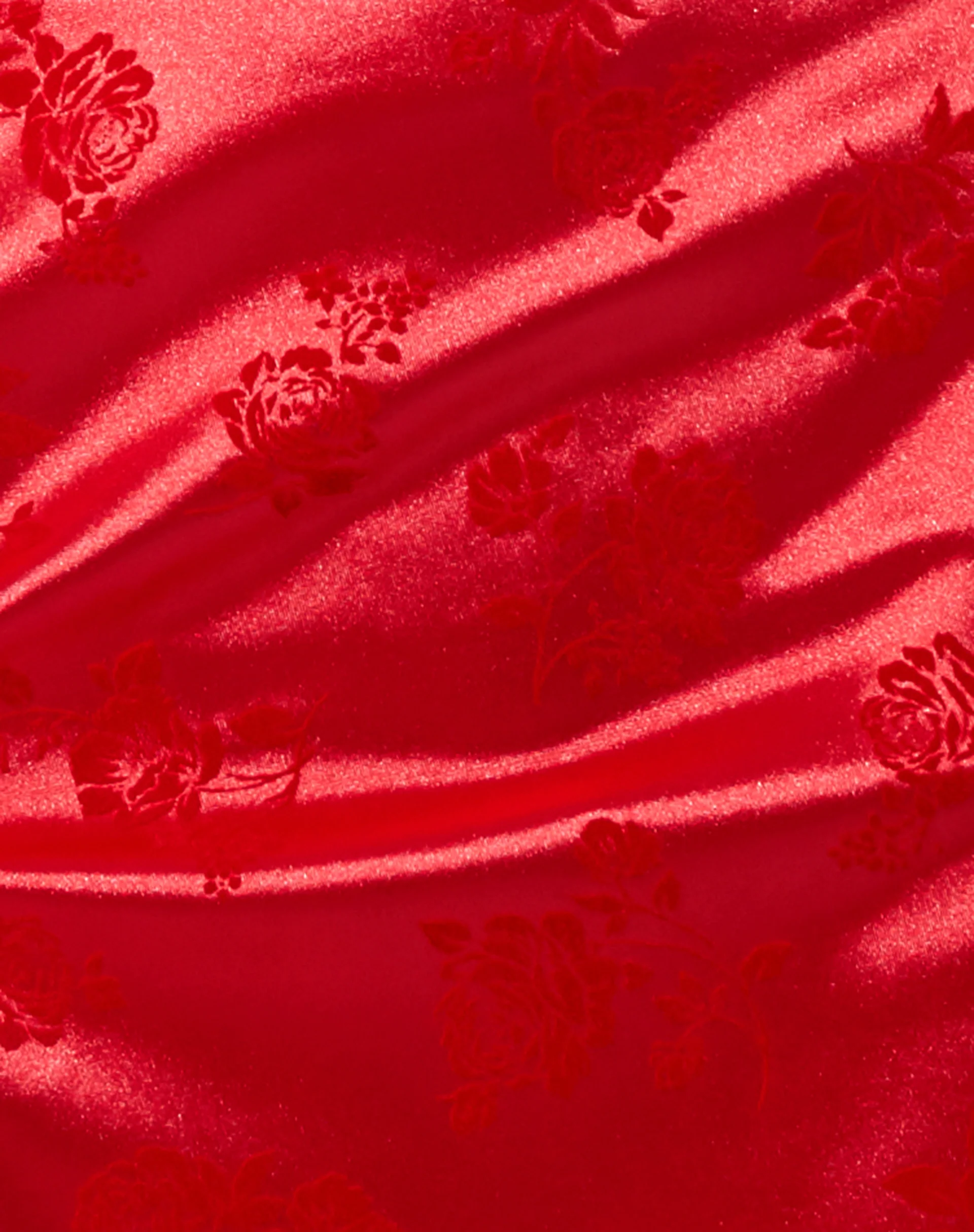 Shenka Mini Skirt in Rose Flock Red - Image 7