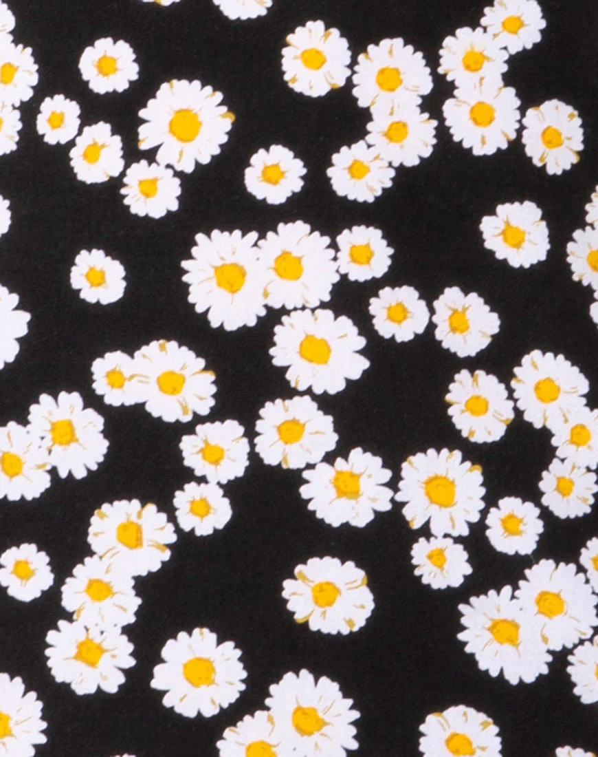 Sheny Mini Skirt in Mini Daisy Black - Image 7