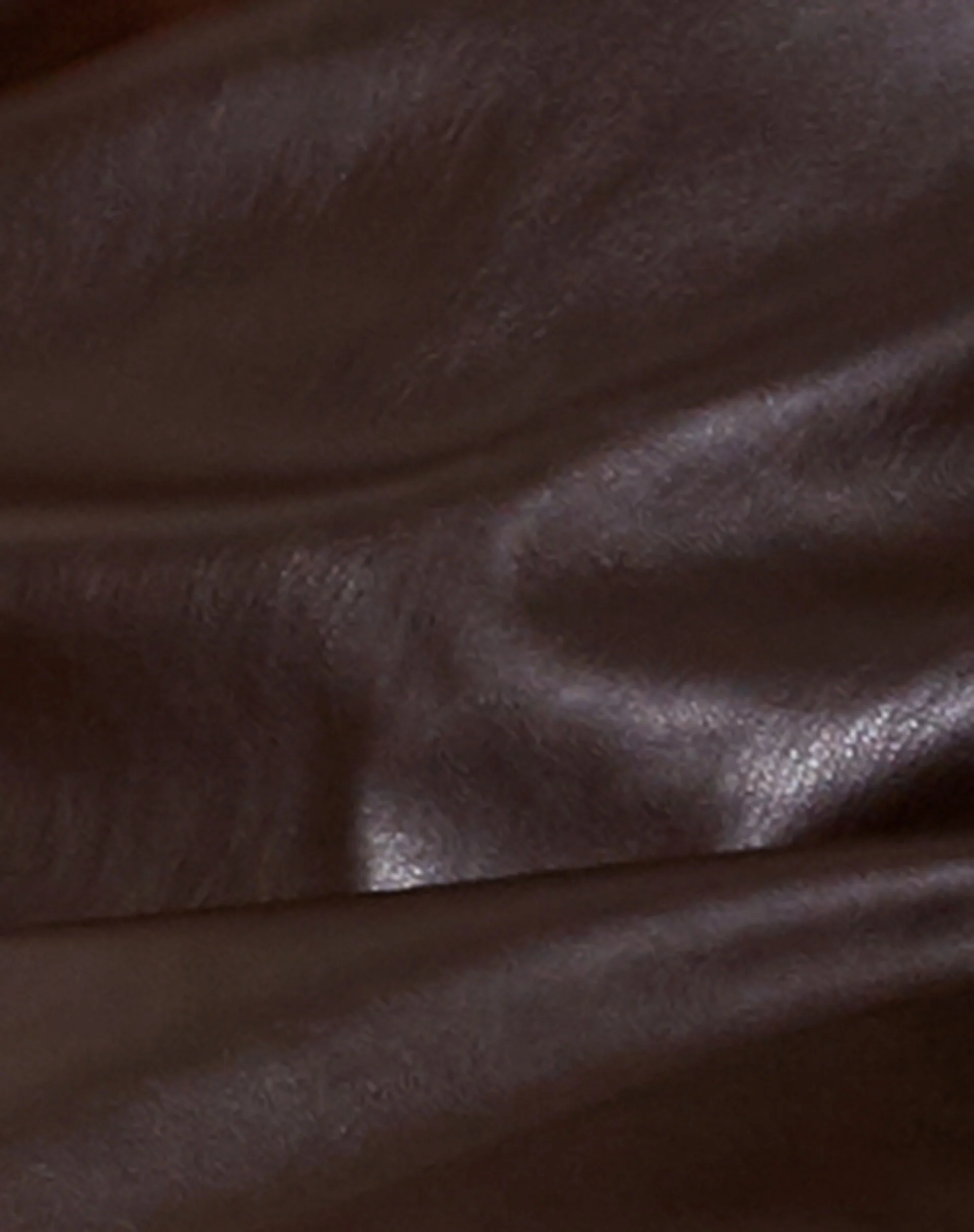 Sheny Mini Skirt in PU Dark Chocolate - Image 5