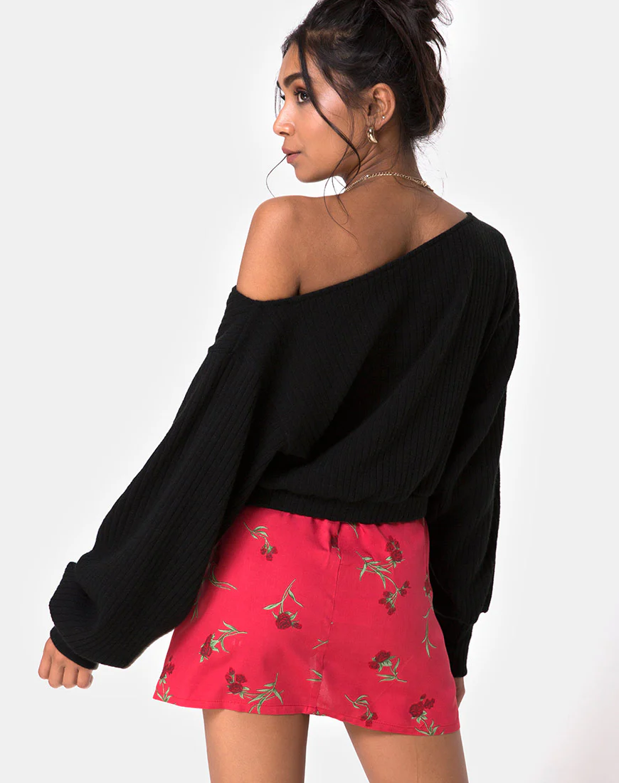 Sheny Mini Skirt in Rouge Rose Pink - Image 2