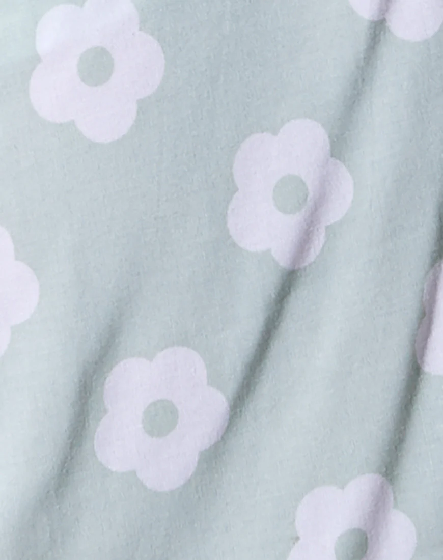 Sheny Mini Skirt in Sage Daisy - Image 7