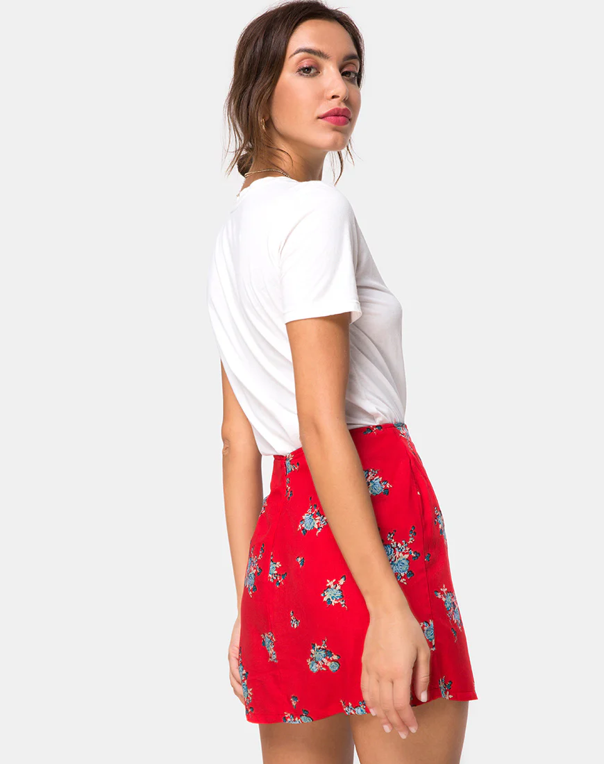 Sheny Skirt in Soi Rose Red - Image 2