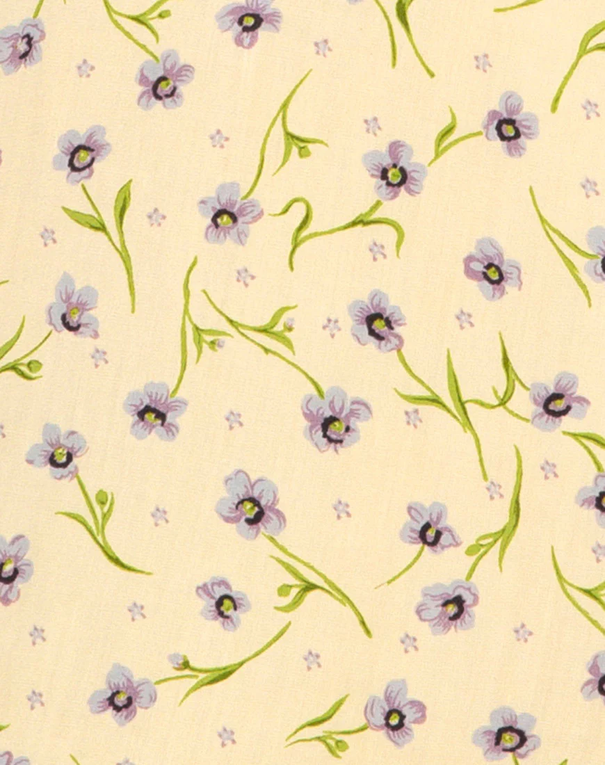 Sheny Mini Skirt in Wild Flower Lemon Drop - Image 5
