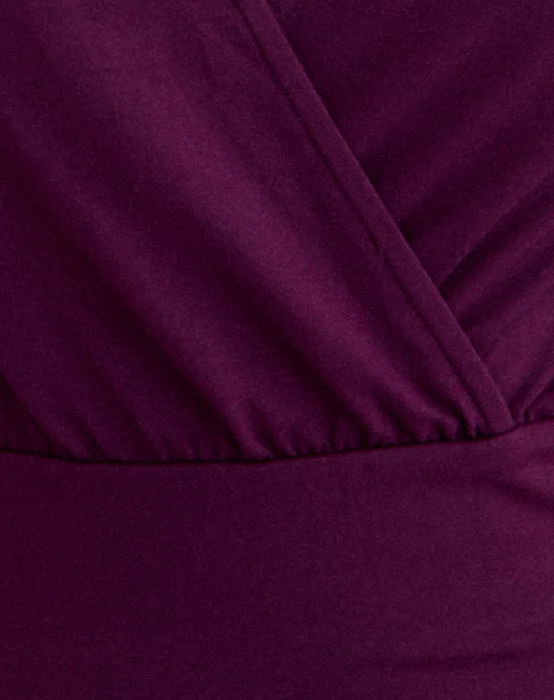 Sheon Long Sleeve Top in Rayon Jersey Fig - Image 6