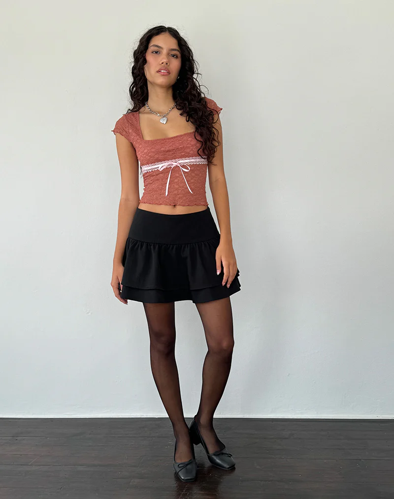 Sherine Lace Top in Withered Rose - Image 5