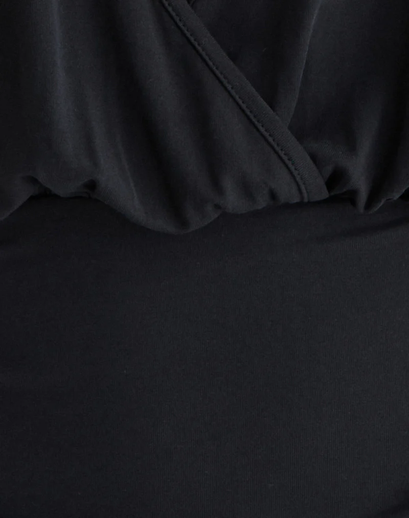 Sherlyn Halter Top in Cupro Black - Image 6