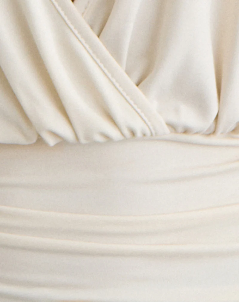 Sherlyn Halter Top in Cupro Cream - Image 6
