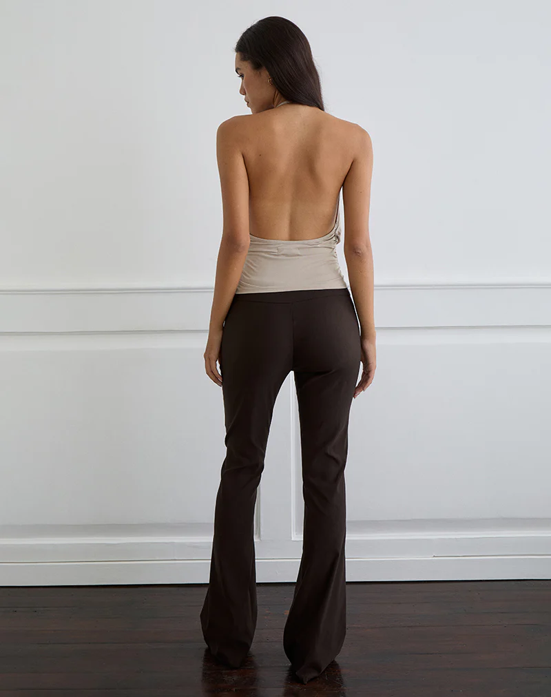 Sherlyn Halter Top in Cupro Oatmilk - Image 6