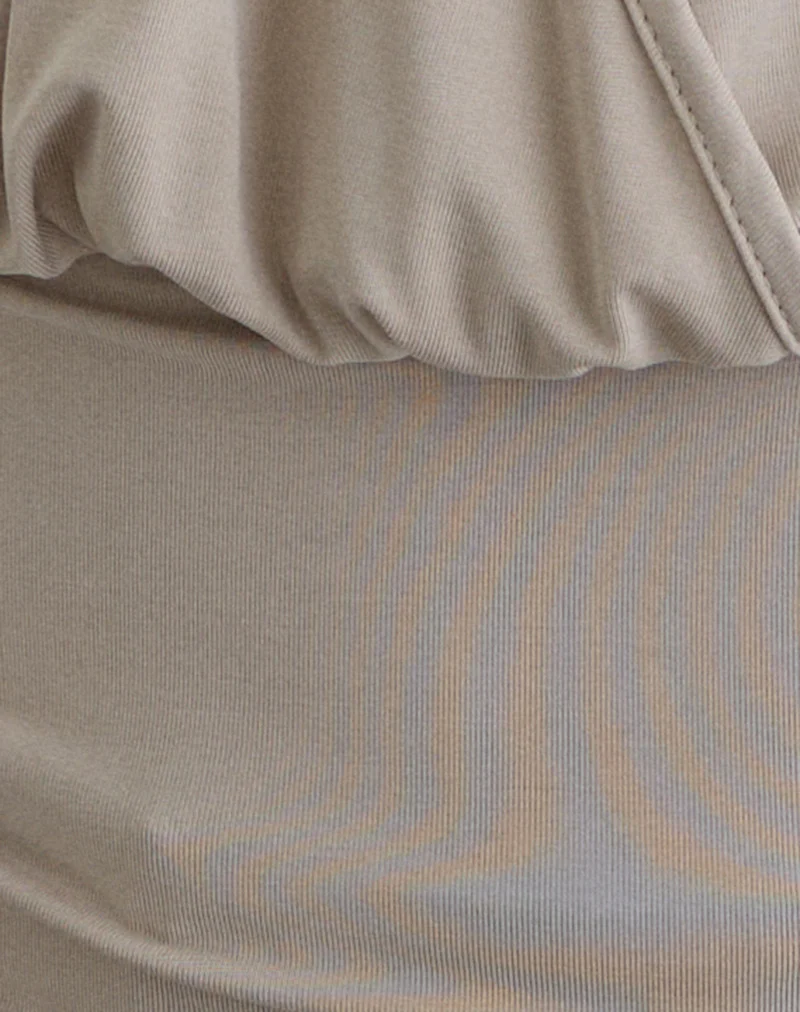 Sherlyn Halter Top in Cupro Oatmilk - Image 7