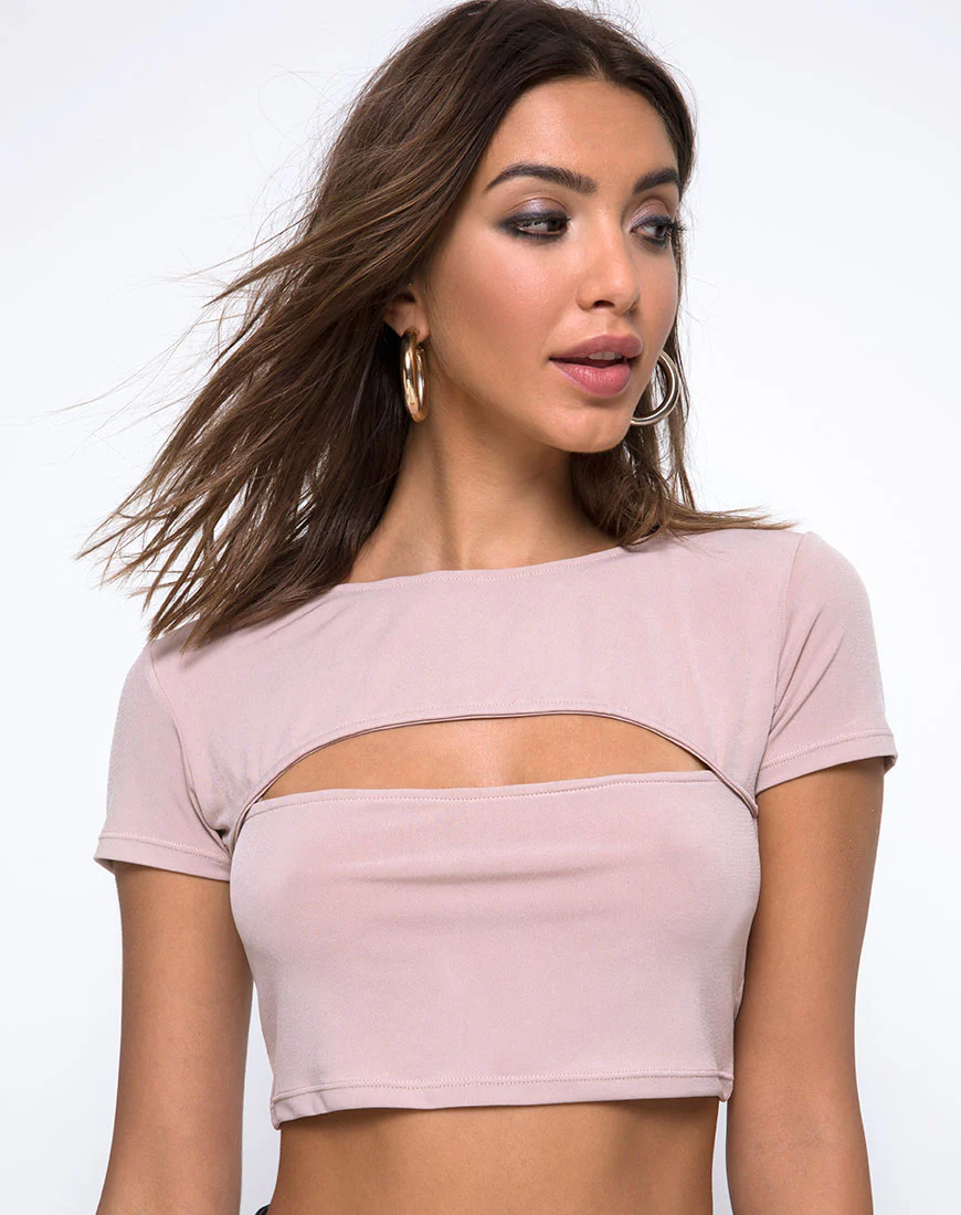 Shim Cutout Top in Nude - Image 2