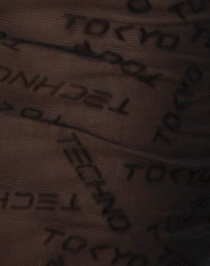 Shimye Bodycon Dress in Tokyo Techno Black Net - Image 5
