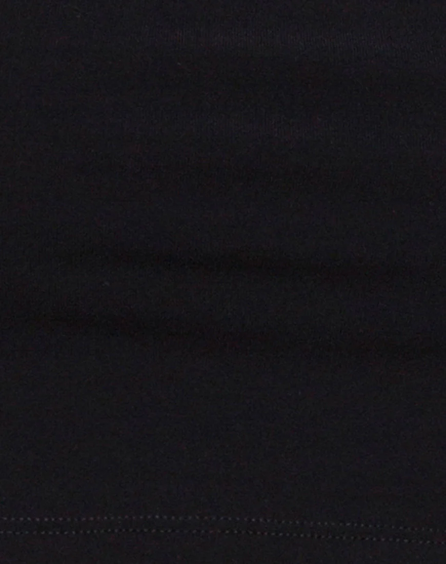 Shimla Cutout Crop Top in Black - Image 5