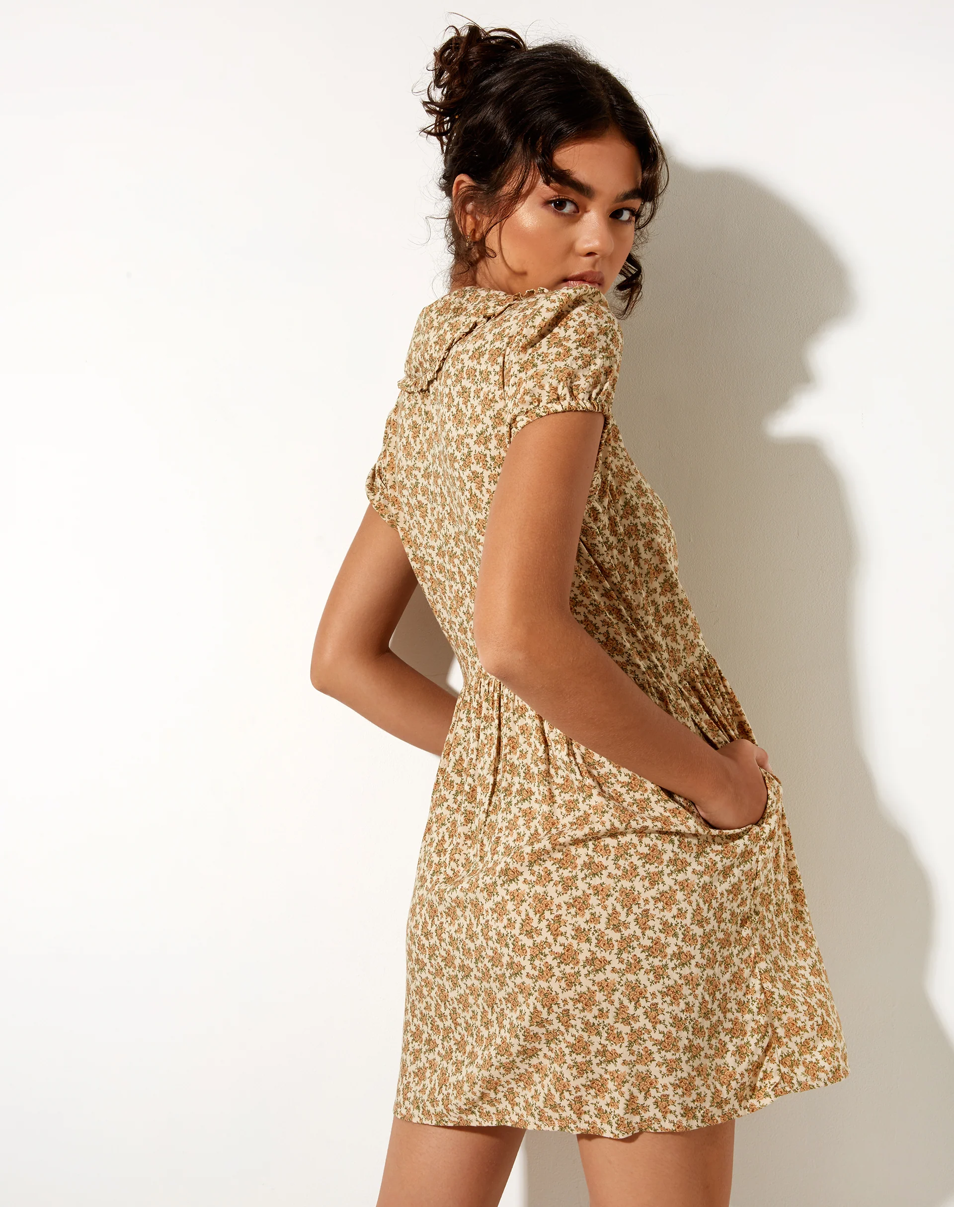 Shire Mini Dress in Washed Ditsy - Image 2