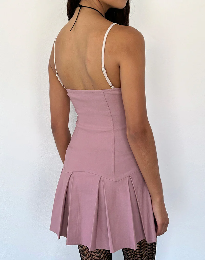Shirina Dress in Tailoring Dusky Pink - Image 5