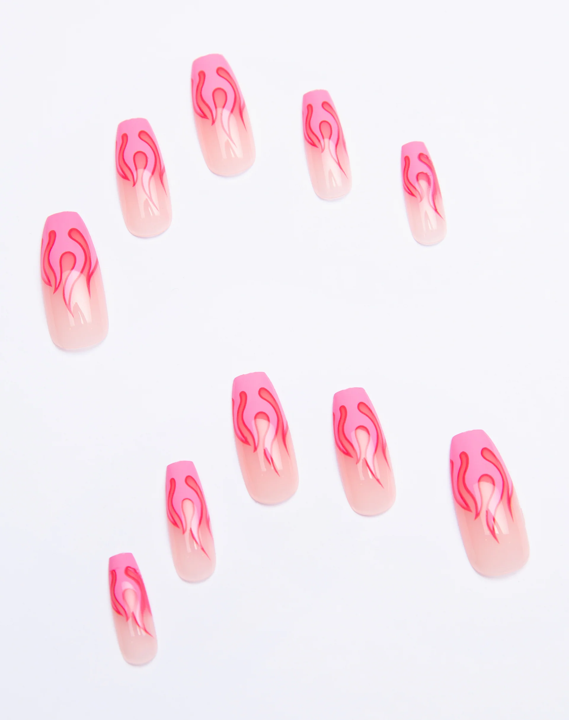 Shrine X Alice MC Pink Flame Nails - Image 3