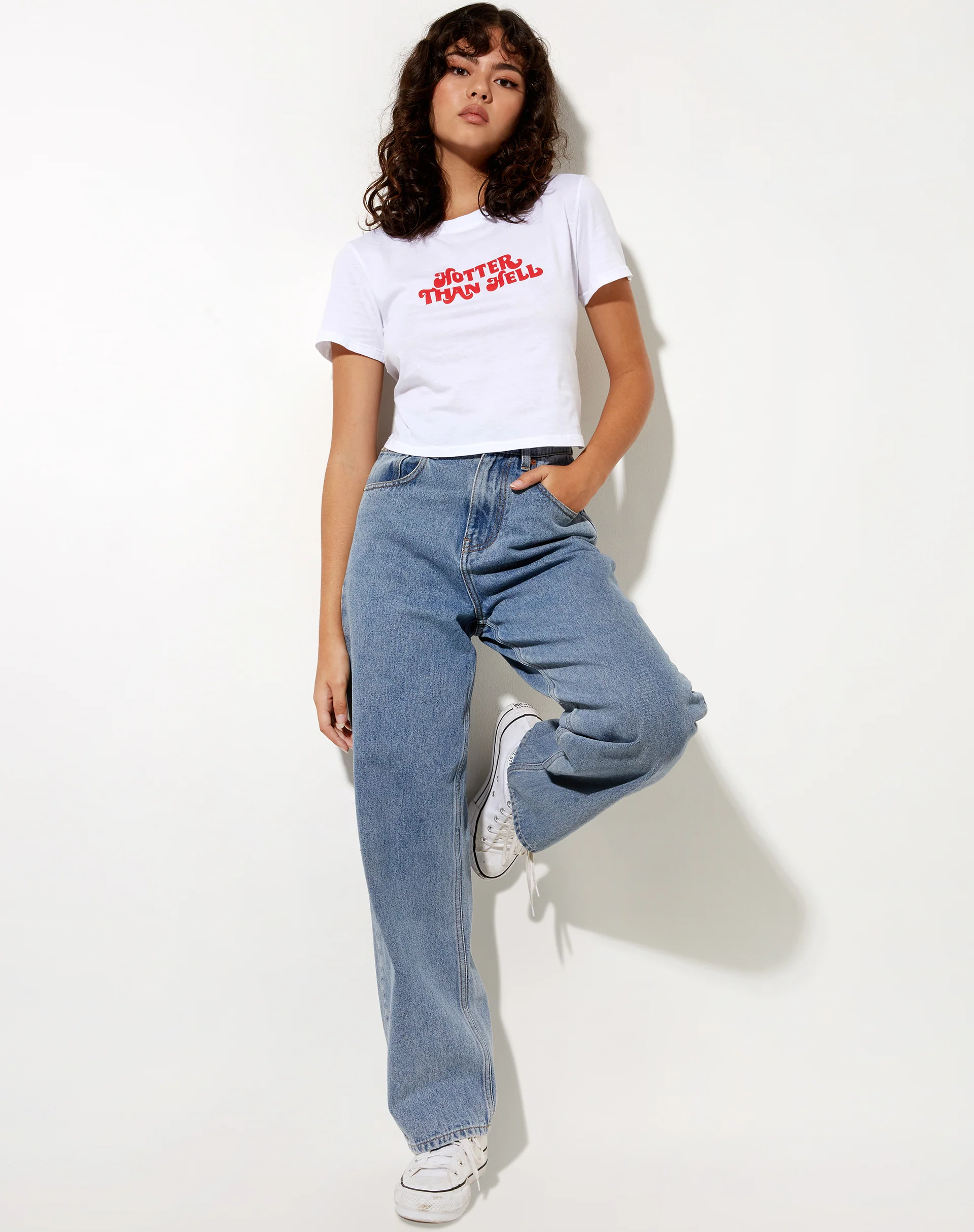 Shrunk Tee in White Hotter Than Hell - Image 4
